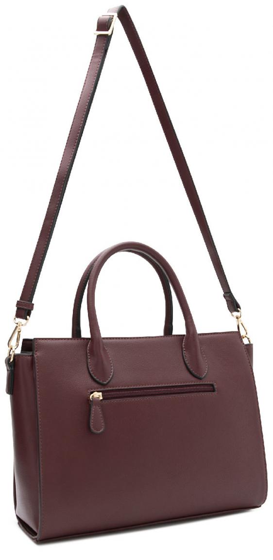L.Credi Kurzgrifftasche Konstanze Trendfarbe Wine