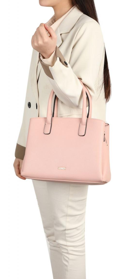 L.Credi Kurzgrifftasche Polly Dusty Rose crossover Büro 