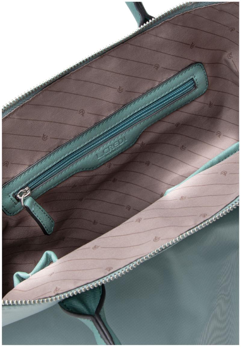 L.Credi Kurzgrifftasche Türkis vegan Pura Nylon mint blue