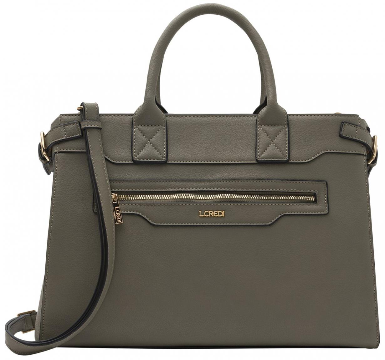 L.Credi Kurzhenkeltasche Damen Olisa Khaki