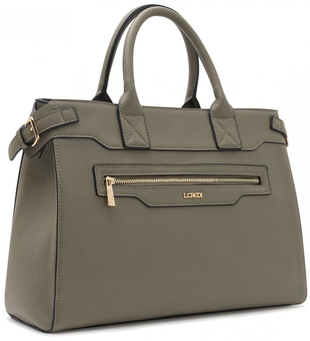 L.Credi Kurzhenkeltasche Damen Olisa Khaki