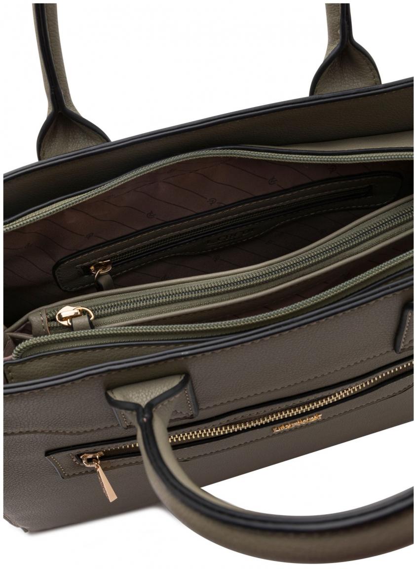 L.Credi Kurzhenkeltasche Damen Olisa Khaki