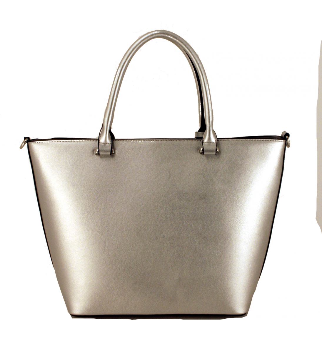 L.Credi Milla Henkeltasche Synthetik Lochmuster Silber