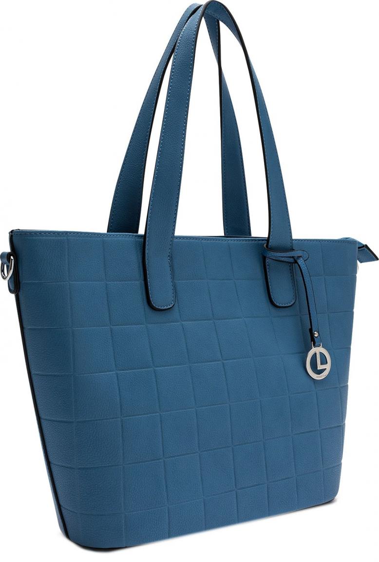 L.Credi Moena Schultertasche Jeansblue Blau vegan