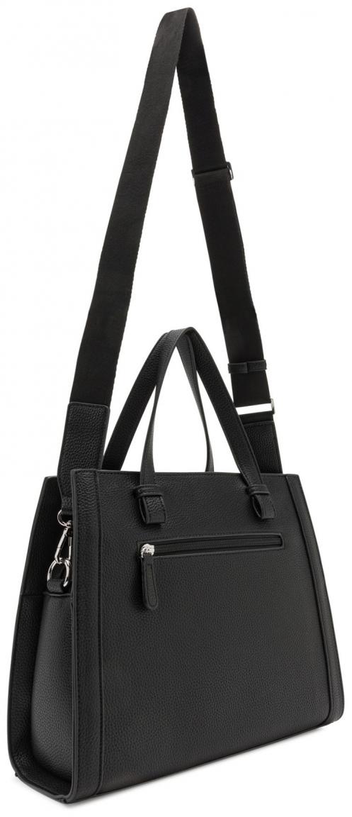 L.Credi Oana Kurzgrifftasche Crossbody Schwarz vegan