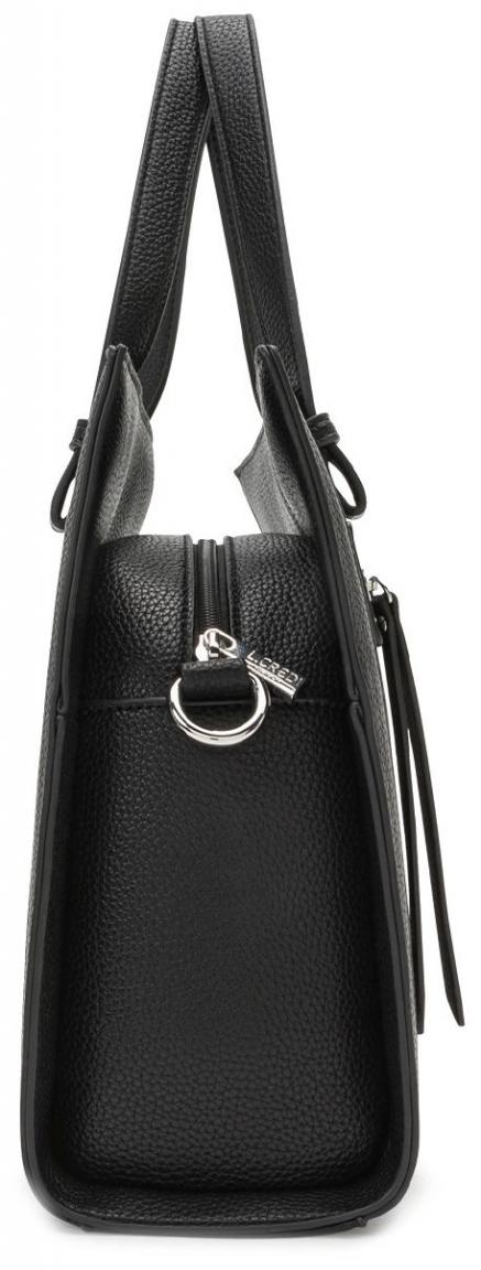L.Credi Oana Kurzgrifftasche Crossbody Schwarz vegan