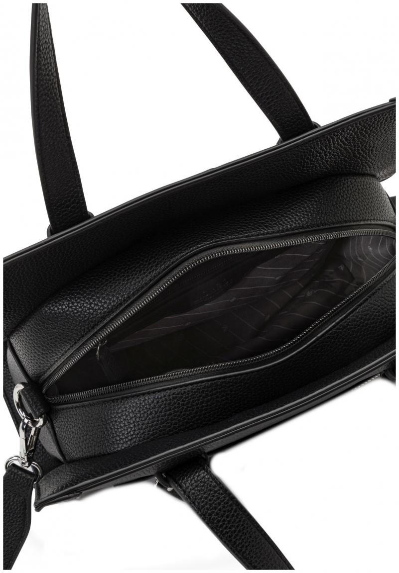 L.Credi Oana Kurzgrifftasche Crossbody Schwarz vegan