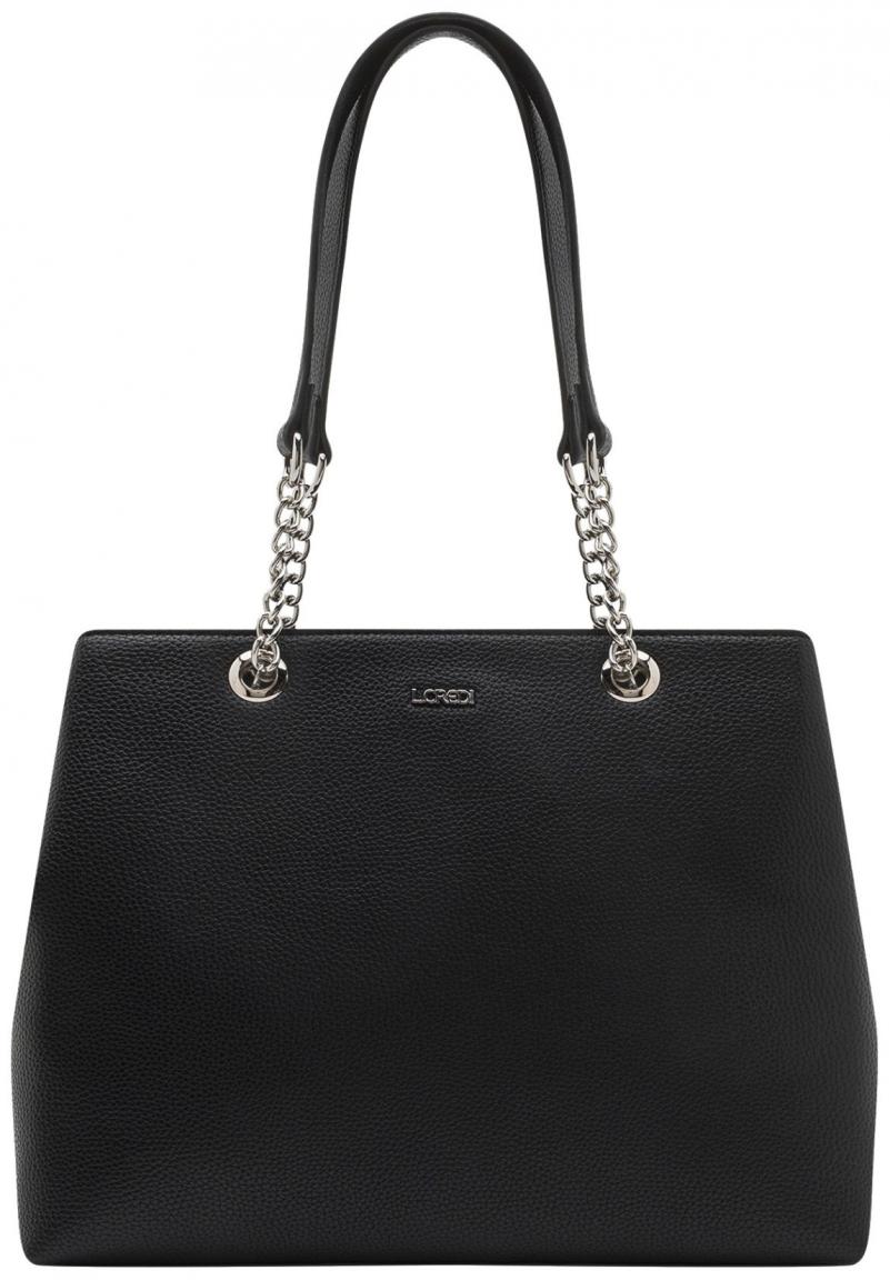 L.Credi Oreana Tragetasche Shopping Schwarz nachhaltig