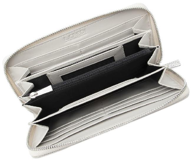 L.Credi Portmonee hellgrau RFID Perla long Kontrast