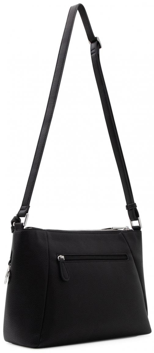 L.Credi Schultertasche Klassiker Schwarz Nele vegan