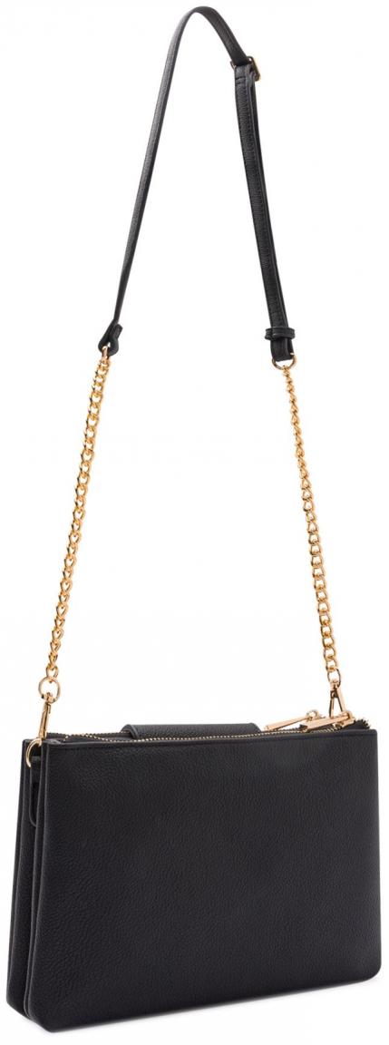 L.Credi Schultertasche Omaya Clutch schwarz Kette