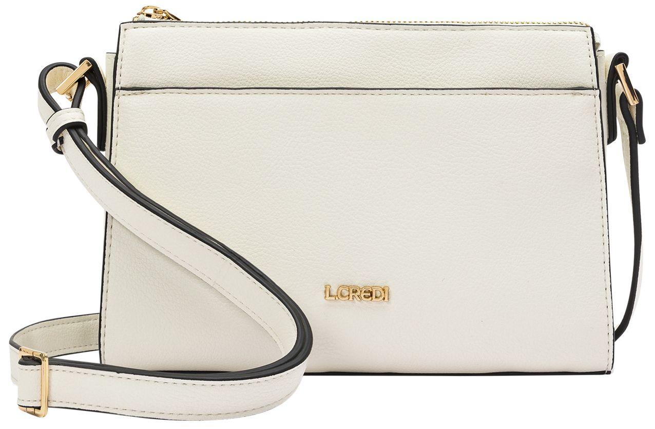 L.Credi Schultertasche Orkida Weiss vegan