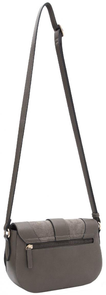 L.Credi Schultertasche Petrina Dark Taupe Materialmix