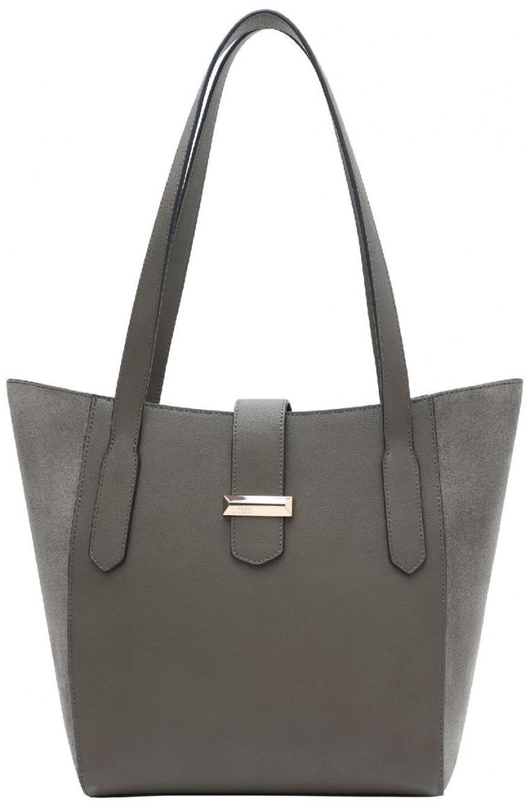 L.Credi Shopper mit Velour Petrina Dark Taupe
