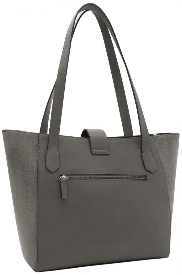 L.Credi Shopper mit Velour Petrina Dark Taupe