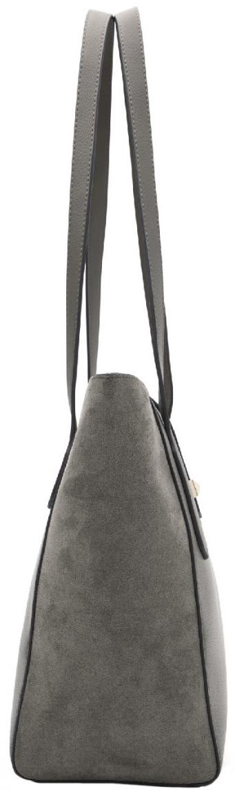L.Credi Shopper mit Velour Petrina Dark Taupe