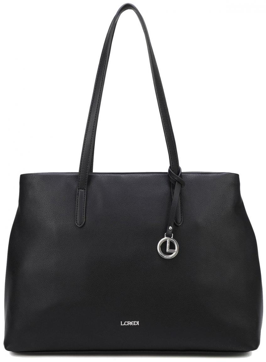 L.Credi Shoppertasche Polly Schwarz vegan