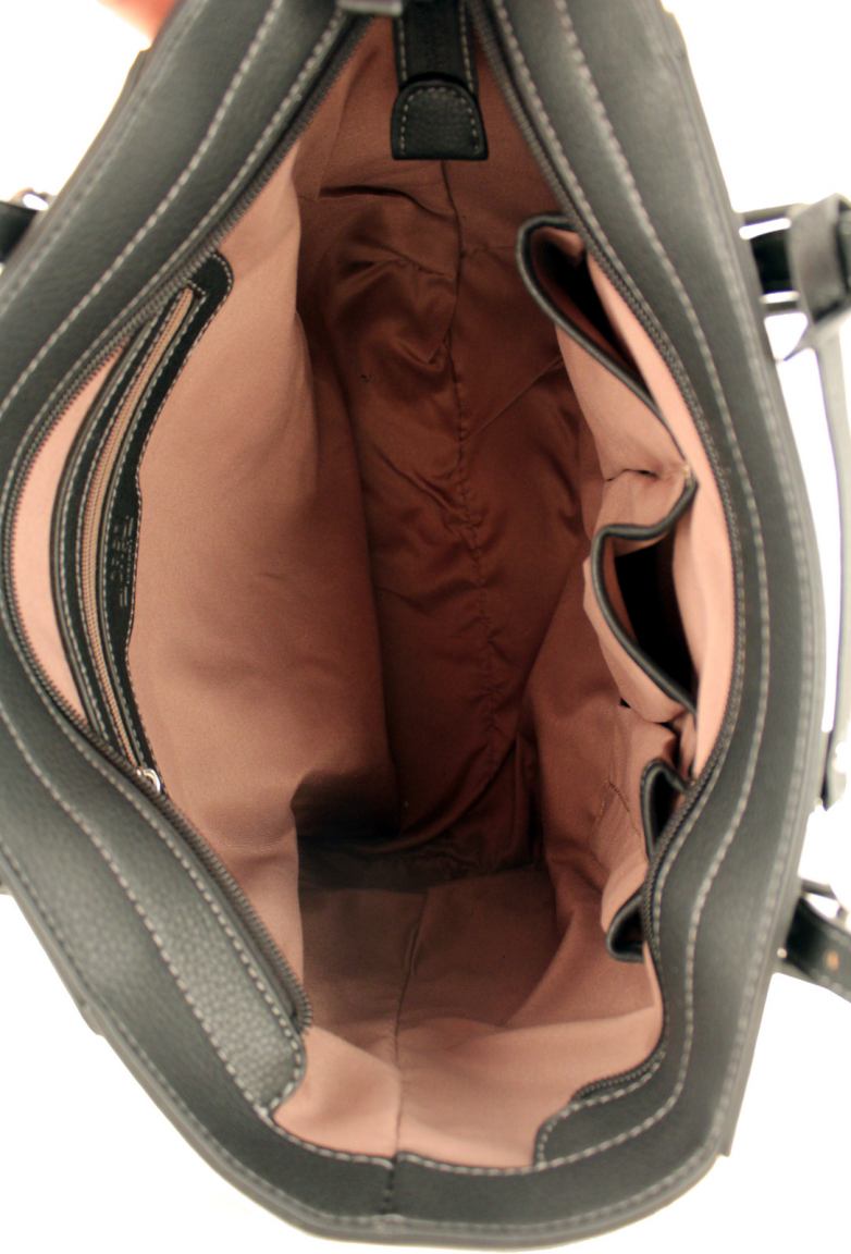 L.Credi Tivoli Schultertasche Multi I Braun Rot Weiß