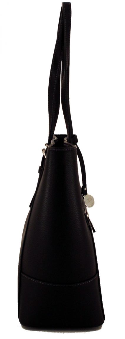 L.Credi Tivoli Shopper Synthetik Combi Schwarz Taupe