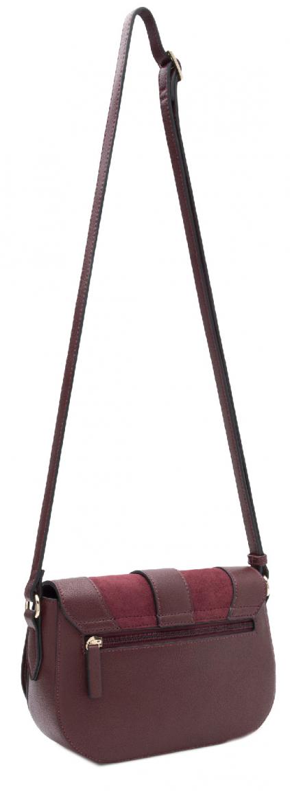L.Credi Überschlagtasche Petrina Wine Velour nachhaltig