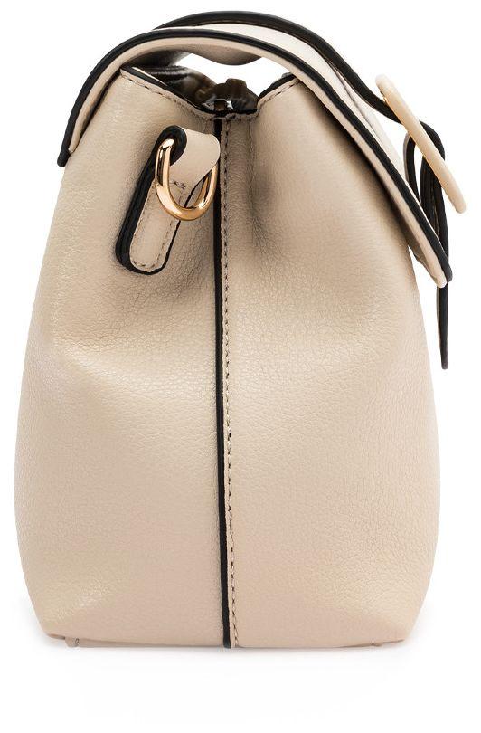 L.Credi Überschlagtasche mit Zierschnalle Onina Creme