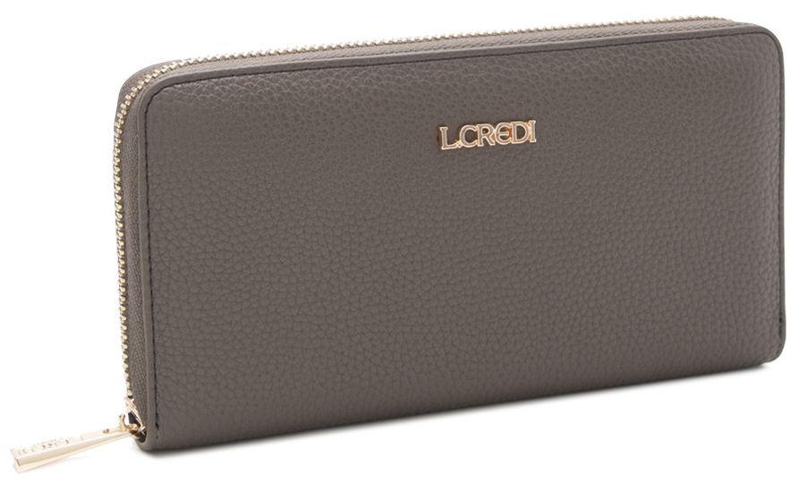 L.Credi Zip-Around Börse Perla Dark Taupe nachhaltig