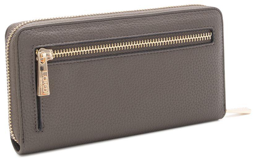 L.Credi Zip-Around Börse Perla Dark Taupe nachhaltig