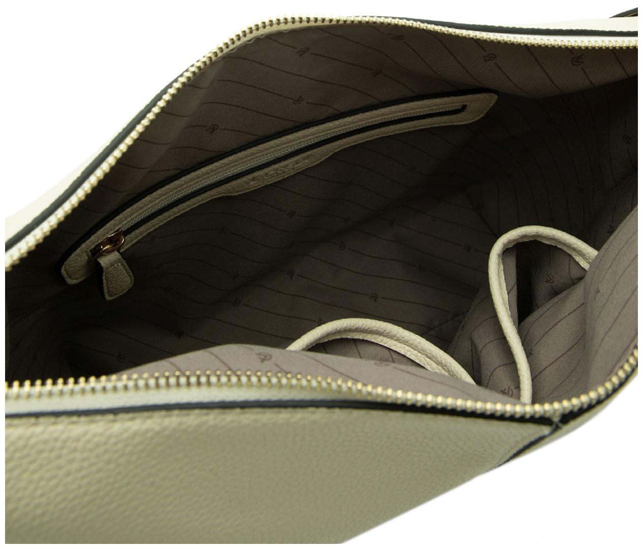 L.Credi helle Umhängetasche Patricia vegan Kontrast elegant