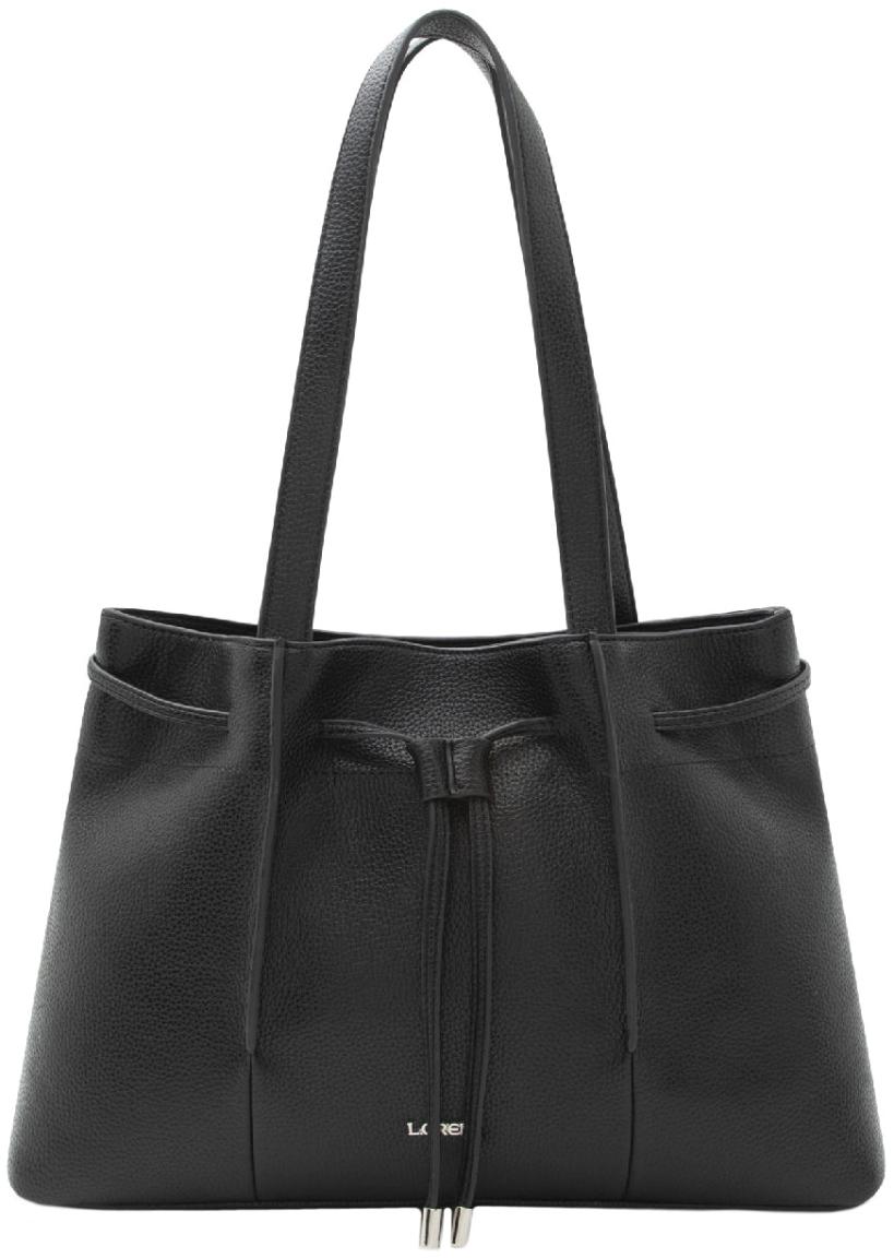 L.Credi klassisch Schwarz vegan Rahmi Henkeltasche