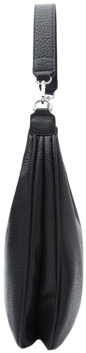 L.Credi klassisch schwarz Schultertasche genarbt Parmida vegan