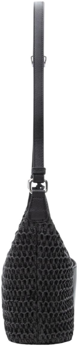 L.Credi kleine Basttasche Ramina schwarz vegan