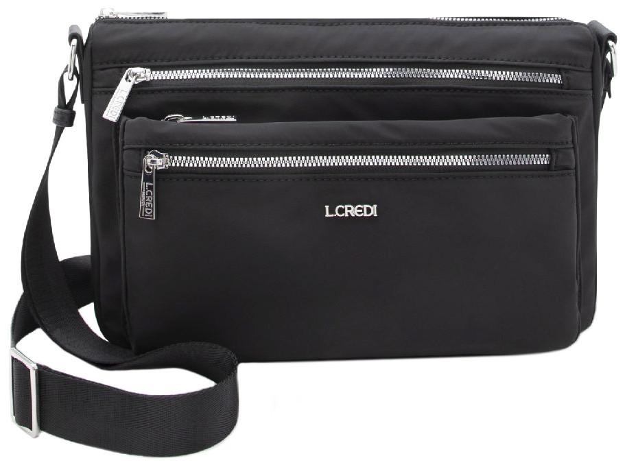 L.Credi praktische Crossover Bag Odeta schwarz Nylon