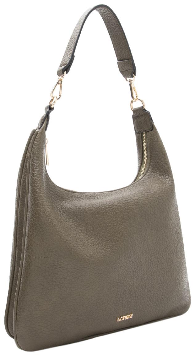 L.Credi schlammgrün Umhängetasche genarbt Parmida forest