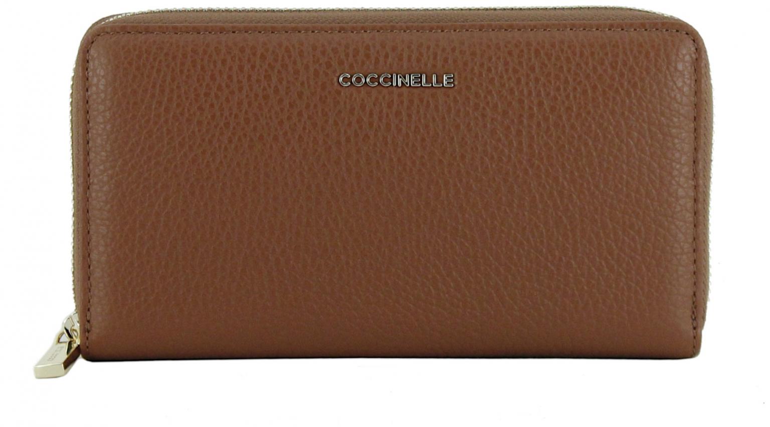 Langbörse Damen Coccinelle Metallic Soft Ribes weinrot
