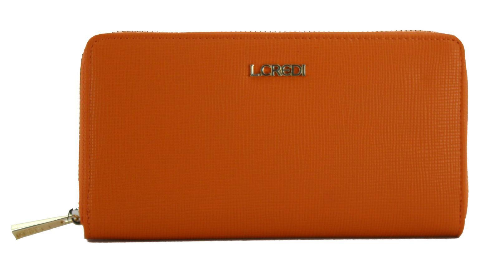 Langbörse L.Credi Munich Caledonia Ausleseschutz Orange