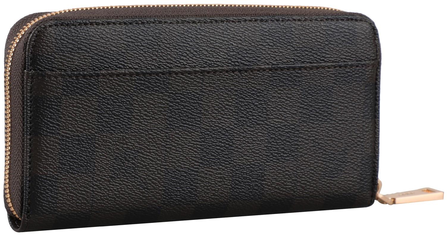 Langbörse Melete schwarz braun kariert Joop Cortina Piazza Seal Brown