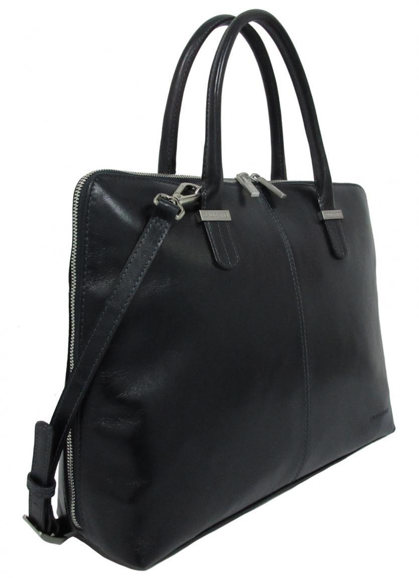 Laptop Businesstasche Damen Claudio Ferrici navy blau Tragegriff