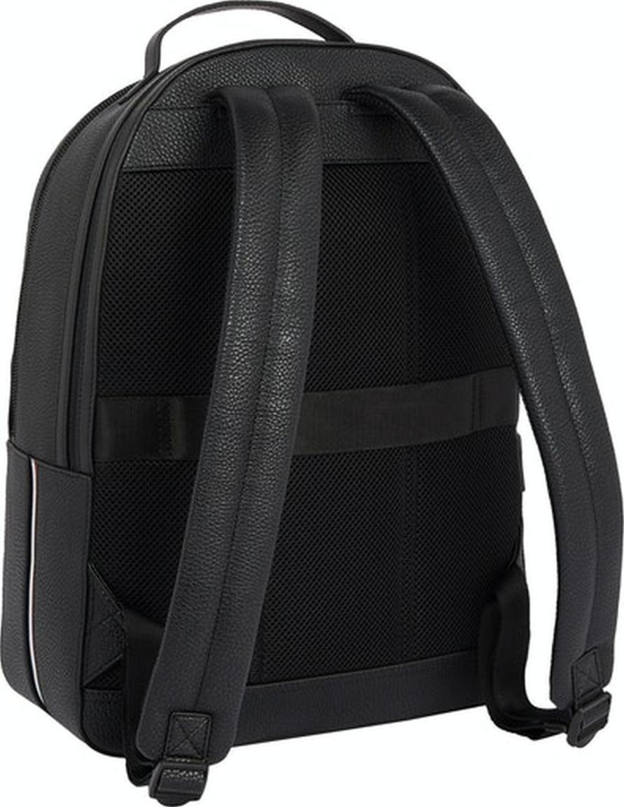 Laptoprucksack Herren Tommy Hilfiger Central Backpack Black Business Markeninitialien Muster