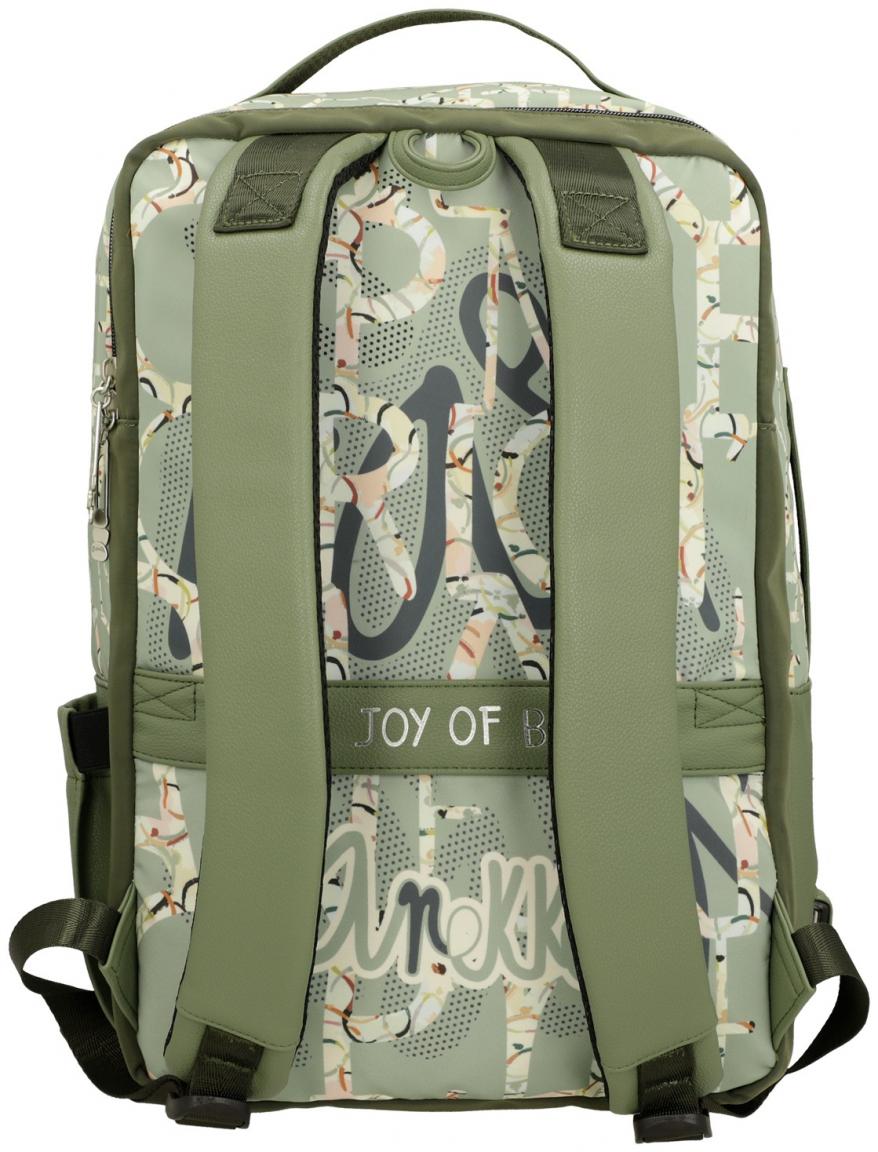 Laptoprucksack USB Anschluss Anekke Alma Original bunt grün 