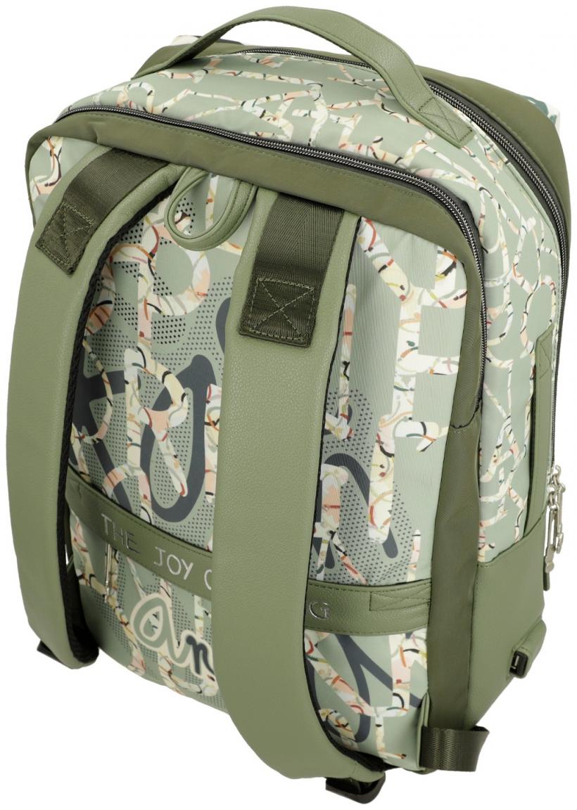 Laptoprucksack USB Anschluss Anekke Alma Original bunt grün 