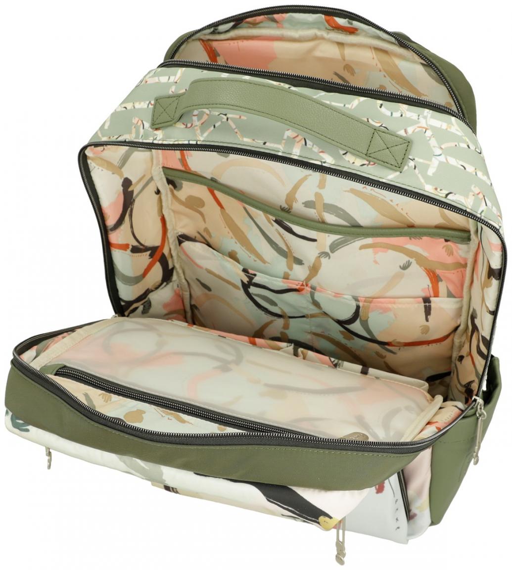 Laptoprucksack USB Anschluss Anekke Alma Original bunt grün 