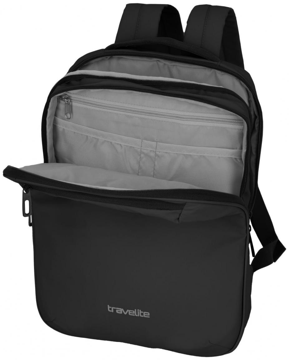 Laptoprucksack schwarz Travelite Basics Plane RV