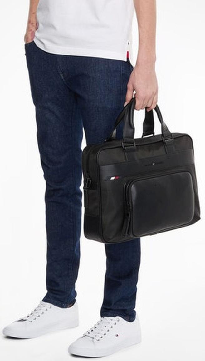 Laptoptasche Herren Tommy Hilfiger Black Aktentasche Schwarz 1985 Computer Bag