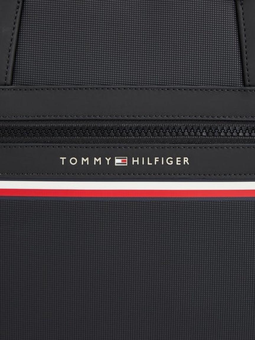 Laptoptasche Tommy Hilfger Stripe Computer Bag PU Black schwarz Lederimitat