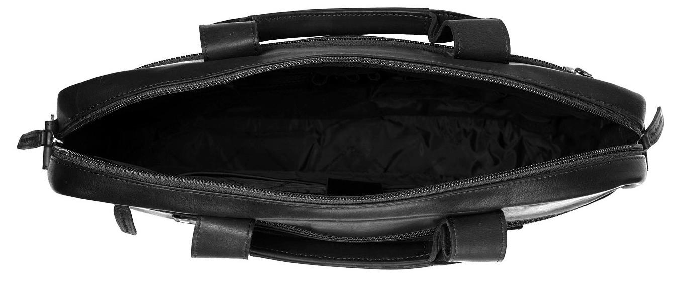 Laptoptasche schwarz The Chesterfield Brand Calvi Waxed Pull Up