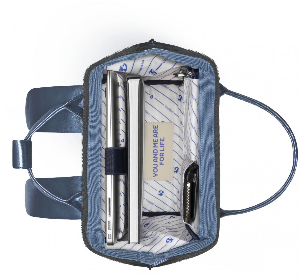 Larissa Jugendrucksack glänzend Cabaia Small Adventurer dunkelblau