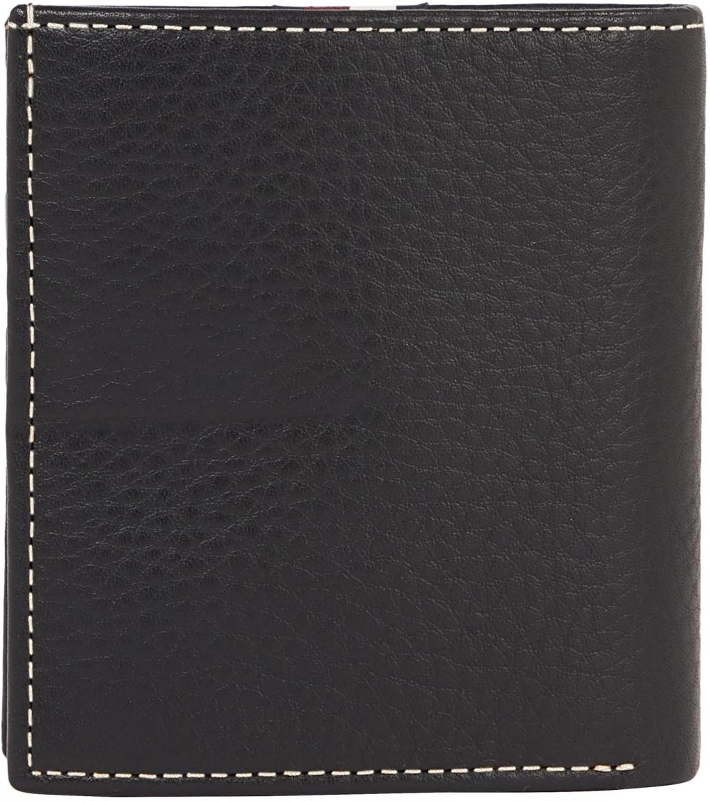 Leather Trifold Geldbörse Herren Tommy Hilfiger Schwarz 