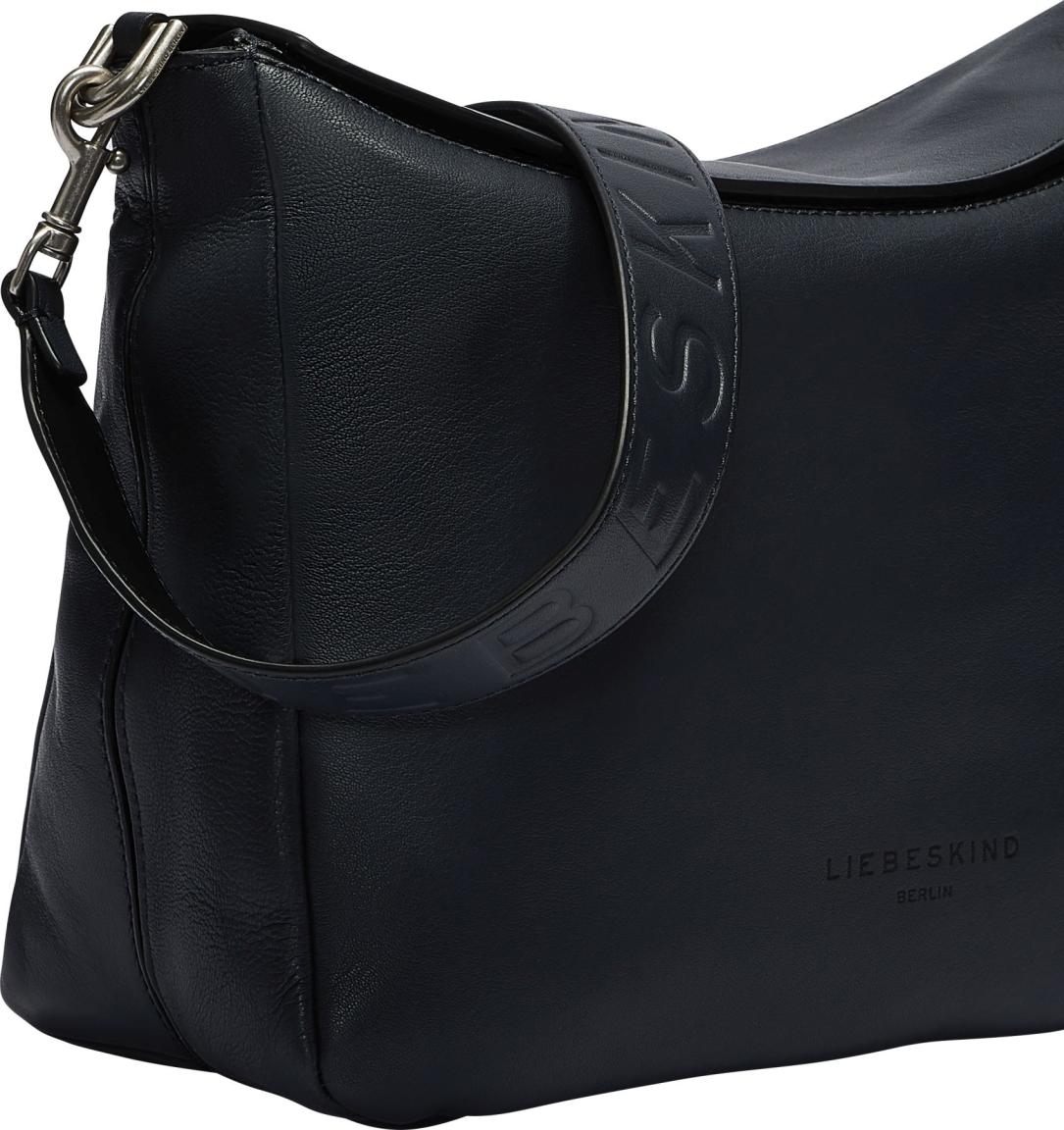 Leder Handtasche Alessa Hobo M Liebeskind Berlin Dark Night Dunkelblau