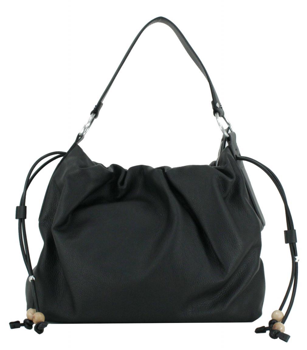 Leder Hobo Bag Gianni Chiarini Peonia Nero Black