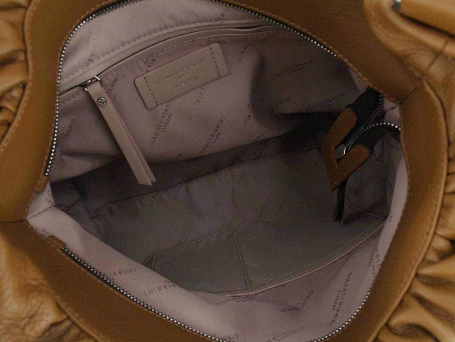 Leder Hobo Bag Gianni Chiarini Peonia Nero Black